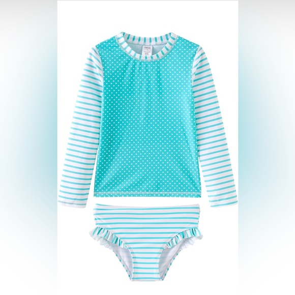 Toddler and Little Girls Rash Guard Sets with Bikini Bottoms Swimwear 3-6 months - Picture 1 of 6